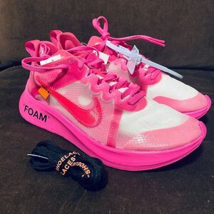 NEW in Box Nike Off White Zoom Fly  SP Tulip Pink Racer Pink Mens 7 Womens 8.5